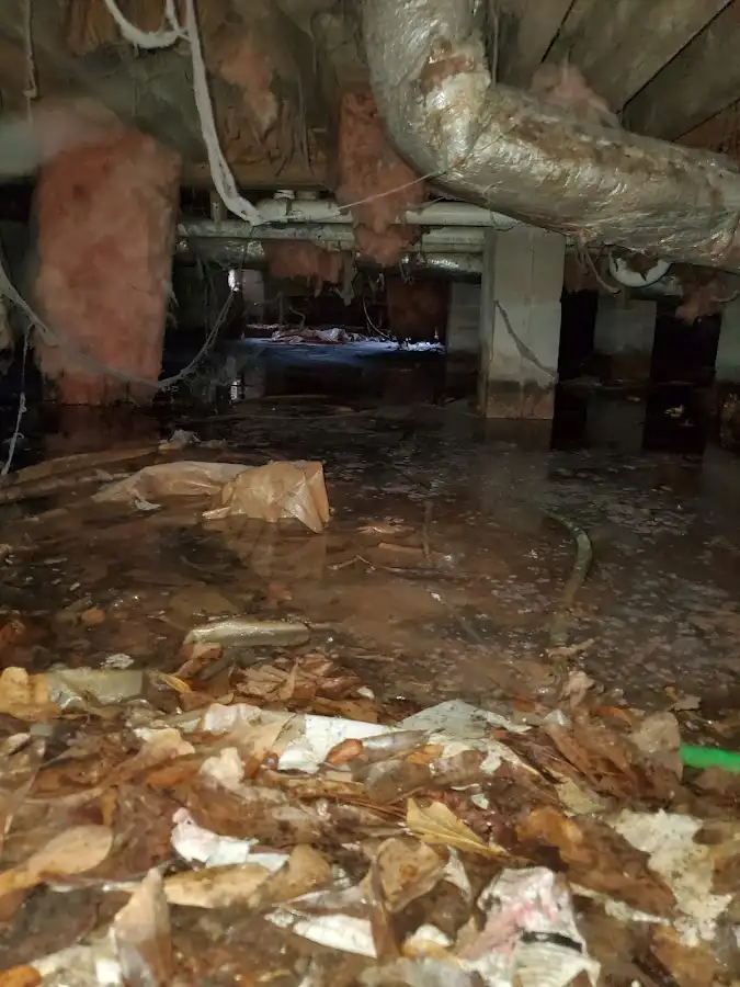 Crawl space flood assessment for Commercial Water Damage Restoration in North Myrtle Beach