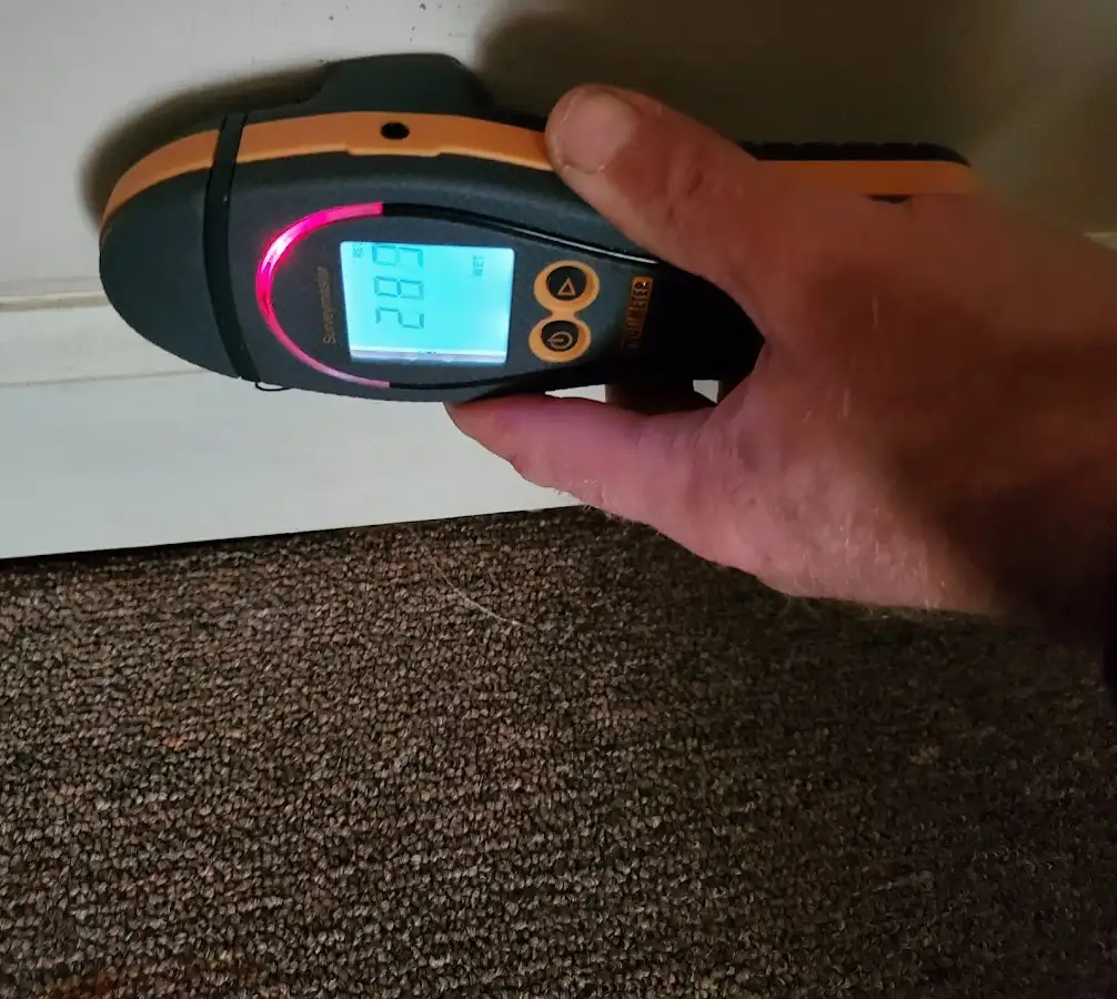 Moisture detection at baseboard during Sewage Cleanup & Sanitation in North Myrtle Beach
