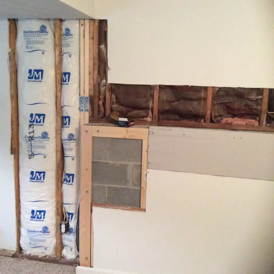 Wall insulation replacement during Contents Cleaning & Restoration in North Myrtle Beach